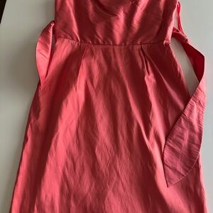 New Talbots Coral Silk Sleeveless Dress